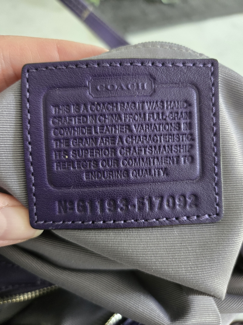 COACH Purple Leather Shoulder Bag - Picture 2 of 10